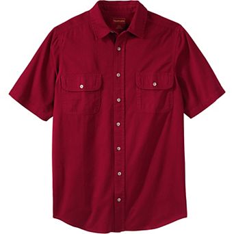 Boulder Creek By Kingsize Men's Big & Tall Short Sleeve Denim And Twill Shirt