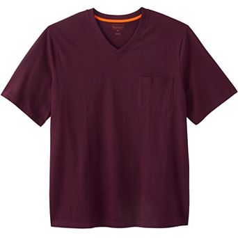 Boulder Creek By Kingsize Men's Big & Tall Heavyweight Pocket V-neck Tee