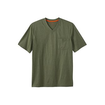 Boulder Creek by KingSize Men's Big & Tall Heavyweight Pocket V-Neck Tee