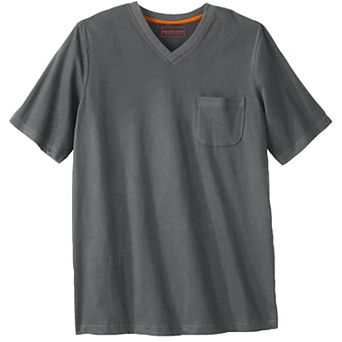 Boulder Creek By Kingsize Men's Big & Tall Heavyweight Pocket V-neck Tee