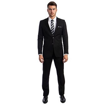 Men's Slim-Fit 2 pc Suit Set,Unhemmed-Open Bottom Dress Pants