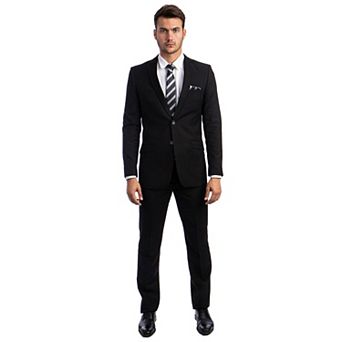 Men's Slim-Fit 2 pc Suit Set,Unhemmed-Open Bottom Dress Pants