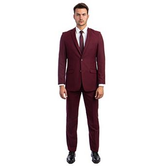 Men's Slim-Fit 2 pc Suit Set,Unhemmed-Open Bottom Dress Pants