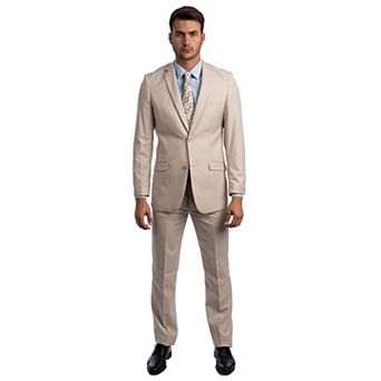 Men's Slim-Fit 2 pc Suit Set,Unhemmed-Open Bottom Dress Pants