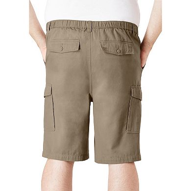 Boulder Creek By Kingsize Men's Big & Tall Renegade 9 Full Elastic Waist Cargo Shorts