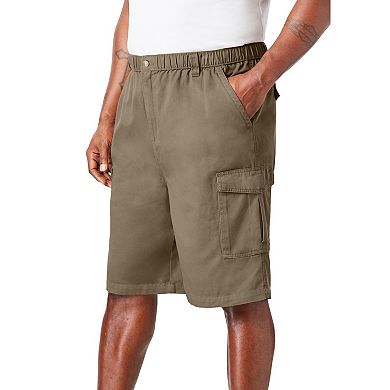 Boulder Creek by KingSize Men's Big & Tall Renegade 9"" Full Elastic Waist Cargo Shorts