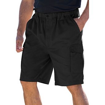 Boulder Creek By Kingsize Men's Big & Tall Renegade 9 Full Elastic Waist Cargo Shorts