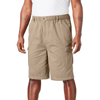 Boulder Creek by KingSize Men's Big & Tall Renegade 9 Full Elastic Waist Cargo Shorts