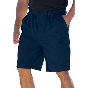 Boulder Creek By Kingsize Men's Big & Tall Renegade 9 Full Elastic Waist Cargo Shorts