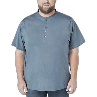 Boulder Creek by KingSize Men's Big & Tall Heavyweight Longer-Length Short-Sleeve Henley Shirt