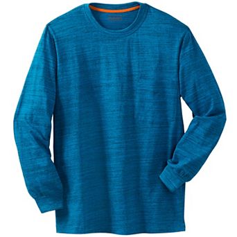 Boulder Creek By Kingsize Men's Big & Tall Heavyweight Crewneck Long-sleeve Pocket T-shirt