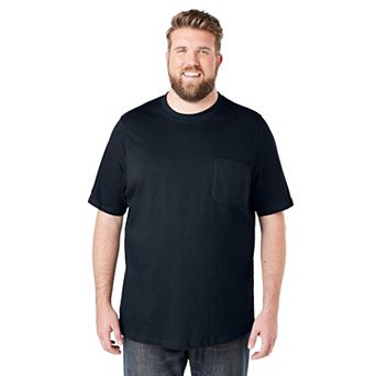 Boulder Creek By Kingsize Men's Big & Tall Heavyweight Pocket Crewneck T-shirt