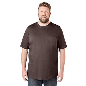 Boulder Creek By Kingsize Men's Big & Tall Heavyweight Pocket Crewneck T-shirt