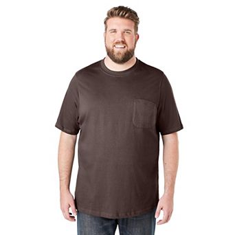 Boulder Creek By Kingsize Men's Big & Tall Heavyweight Pocket Crewneck T-shirt