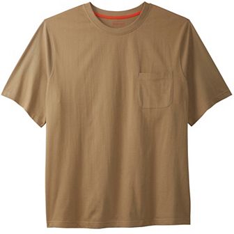 Boulder Creek By Kingsize Men's Big & Tall Heavyweight Pocket Crewneck T-shirt