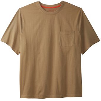 Boulder Creek By Kingsize Men's Big & Tall Heavyweight Pocket Crewneck T-shirt