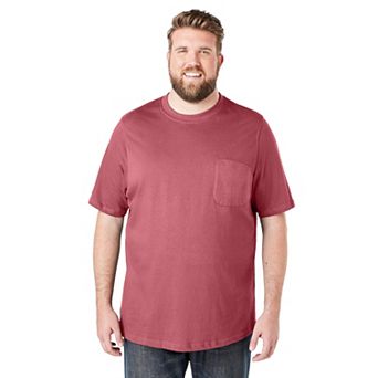 Boulder Creek By Kingsize Men's Big & Tall Heavyweight Pocket Crewneck T-shirt