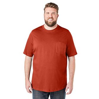 Boulder Creek By Kingsize Men's Big & Tall Heavyweight Pocket Crewneck T-shirt