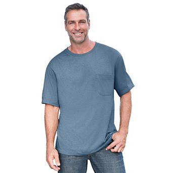Boulder Creek by KingSize Men's Big & Tall Heavyweight Pocket Crewneck T-Shirt
