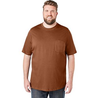 Boulder Creek by KingSize Men's Big & Tall Heavyweight Pocket Crewneck T-Shirt