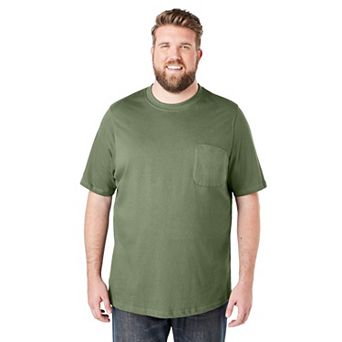 Boulder Creek By Kingsize Men's Big & Tall Heavyweight Pocket Crewneck T-shirt