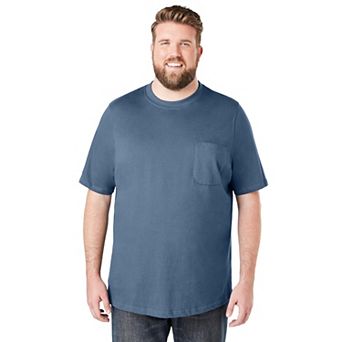 Boulder Creek By Kingsize Men's Big & Tall Heavyweight Pocket Crewneck T-shirt