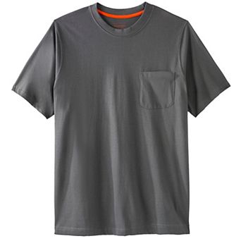 Boulder Creek By Kingsize Men's Big & Tall Heavyweight Pocket Crewneck T-shirt