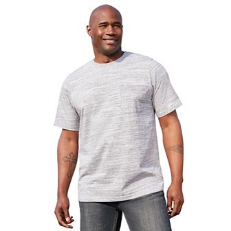 Boulder Creek By Kingsize Men's Big & Tall Heavyweight Pocket Crewneck T-shirt