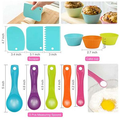 26 Pcs Kids Silicone Toy Baking Set