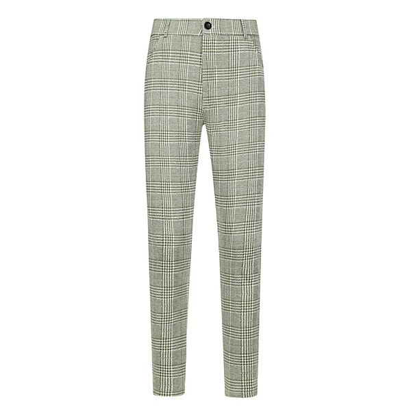 Knit Trousers Houndstooth Pattern Off White Houndstooth Pants