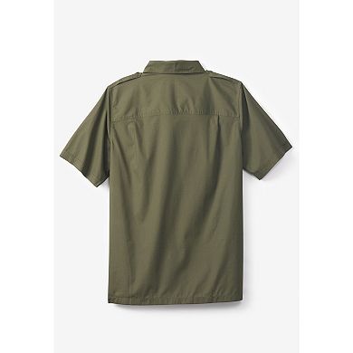 Boulder Creek by KingSize Men's Big & Tall Short-Sleeve Pilot Shirt