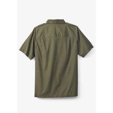 Boulder Creek By Kingsize Men's Big & Tall Short-sleeve Pilot Shirt