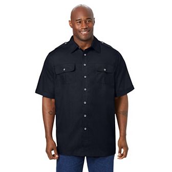 Boulder Creek by KingSize Men's Big & Tall Short-Sleeve Pilot Shirt