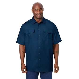 Boulder Creek by KingSize Men's Big & Tall Short-Sleeve Pilot Shirt