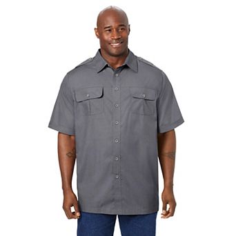 Boulder Creek By Kingsize Men's Big & Tall Short-sleeve Pilot Shirt