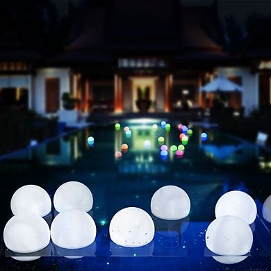6 Pcs Led Color Floating Ball Mood Light For Pool