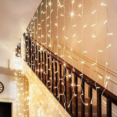 300 Led Curtain Fairy String Lights Decorations Warm White