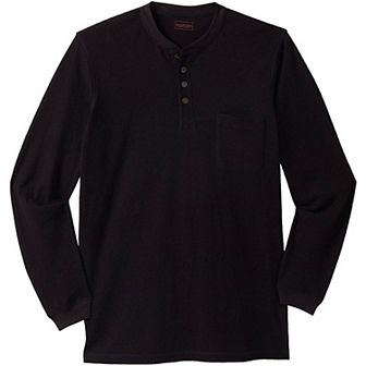 Boulder Creek By Kingsize Men's Big & Tall Thermal Pocket Longer-length Henley