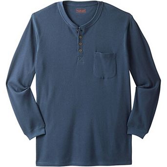 Boulder Creek by KingSize Men's Big & Tall Thermal Pocket Longer-Length Henley