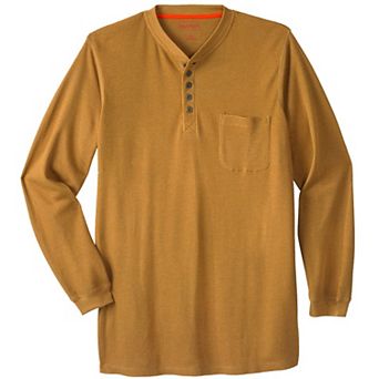 Boulder Creek by KingSize Men's Big & Tall Thermal Pocket Longer-Length Henley