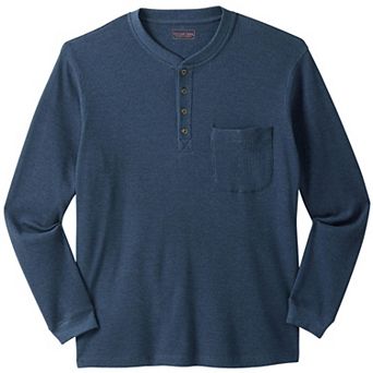 Boulder Creek by KingSize Men's Big & Tall Thermal Pocket Longer-Length Henley