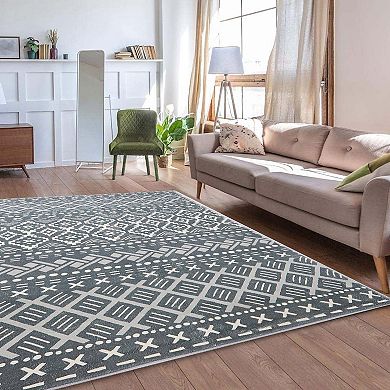 Boho Moroccan Non Slip Indoor Area Rug