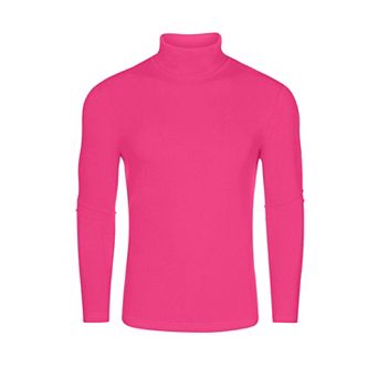Turtleneck Top For Men's Slim Fit Long Sleeves Knitted Pullover T-shirt