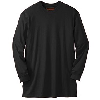 Boulder Creek by KingSize Men's Big & Tall Heavyweight Long-Sleeve No Pocket Crewneck Tee