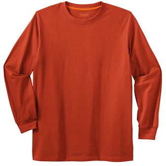 Boulder Creek by KingSize Men's Big & Tall Heavyweight Long-Sleeve No Pocket Crewneck Tee