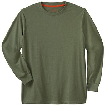 Boulder Creek by KingSize Men's Big & Tall Heavyweight Long-Sleeve No Pocket Crewneck Tee