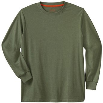 Boulder Creek By Kingsize Men's Big & Tall Heavyweight Long-sleeve No Pocket Crewneck Tee