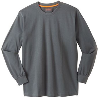 Boulder Creek By Kingsize Men's Big & Tall Heavyweight Long-sleeve No Pocket Crewneck Tee