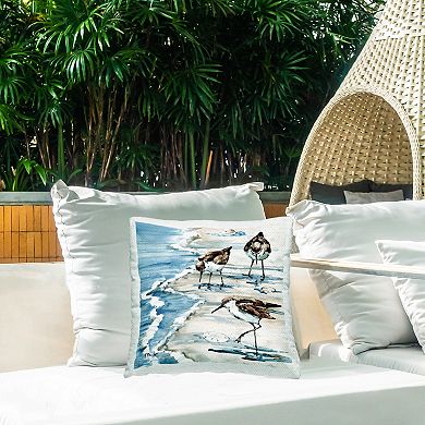 Stupell Home Decor Sandpipers Seashells Coastal Throw Pillow