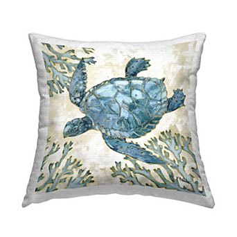 Stupell Home Decor Swimming Sea Turtle Throw Pillow
